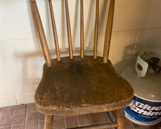 Original chair from the Ludington Danish Hall.