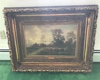 Gustav Barbarini (Vienna 1840-1909). Oil on canvas 24" wide x 14" height