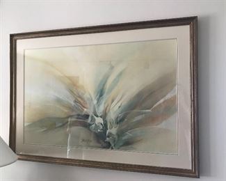 Carolyn Blish Lithograph, "Seagulls" 354/1000. 39" wide x 24" high