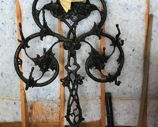 Lawrence Foundry 19th Century Black Painted Cast Iron Hall Tree (Fish sold separately)