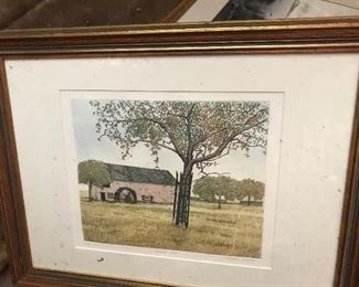 Barbara Munns Etching 11" x 9"
