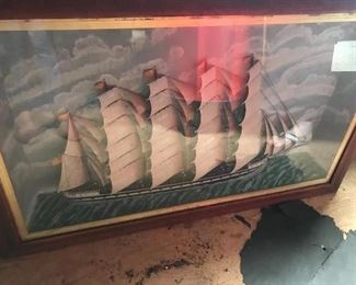 Shadow Box Ship Model, early 20th century