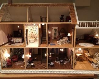 The Prettiest Doll House -  completely Furnished, electrified, and ready for holiday giving  
