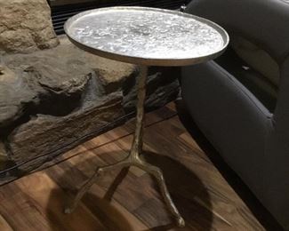 Metal side table