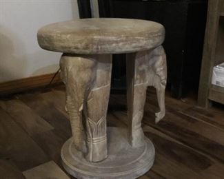 Wood elephant table
