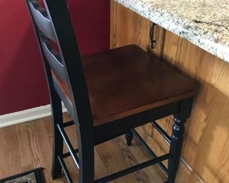 Set of three counter chairs