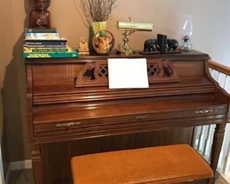 Kimbal Upright Piano and bench - Walnut