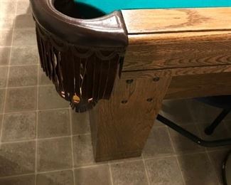 Oak Billiard Table