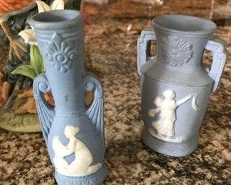 Miniature Wedgwood style vases