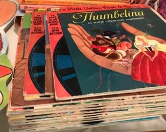 Vintage read along, "Golden Book" with 45 record in each 