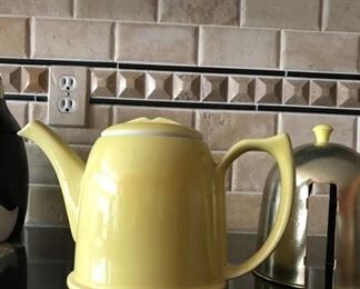 Retro 1950's Hall, Yellow Tea Pot with thermal insulated cover