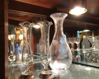 Crystal flower vases