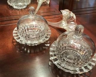 Glass and crystal serving items