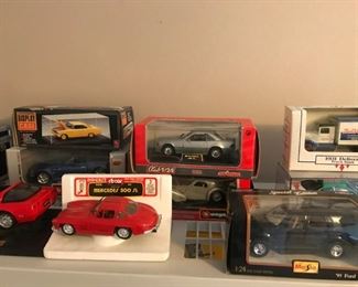 Car collection including: Burago, ERTL, Maisto and Hofbauer