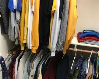 Large quanity of men's (size XL) and women's (2x LG) clothing and coats