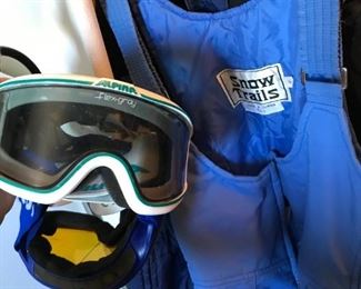 Ski suits and goggles
