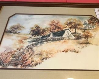 Westport History watercolor by Maggers 1978