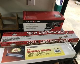 Porter Cable - 4000 lb Cable Winch Puller - 18" Bending Brake