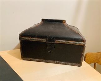 Vintage Wood & Leather Writing Box 