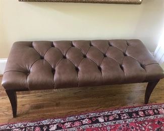 Baker Leather Bench