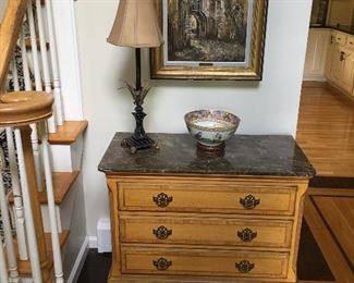 Chippendale Style Chest, Asian Design Bowl