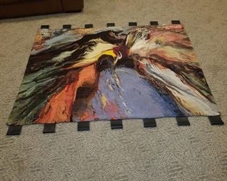 Large signed Leonardo Nierman tapestry