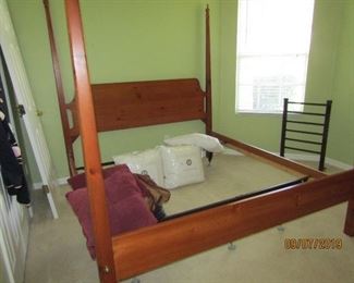 A KING CHERRY 4 POSTER BED.. GREAT CONDITION