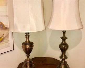 Two Vintage Stiffel brass lamps 