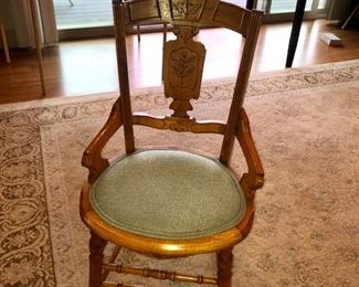 Eastlake Victorian side chair, vintage 1880