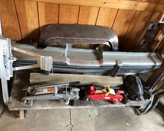 Jacks, cart, automobile parts.