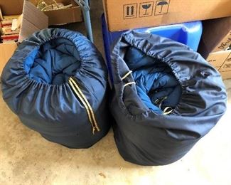 Sleeping bags.