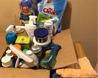 Box of Cleaning Supplies