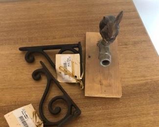 Cast Iron and Bunny Decor