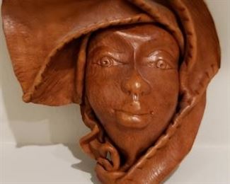Leather Cast Decorative Face