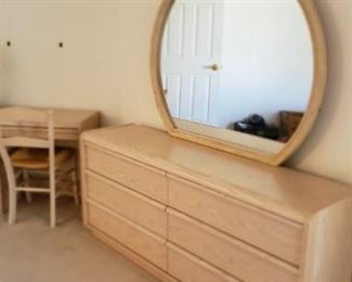 Matching Retro King Bedroom and Vanity Desk Set