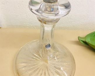 Ships Bottle Decanter with Silver Anchor on the top 