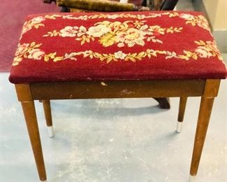 Piano Bench with Needlepoint seat 