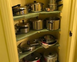 PANTRY FULL OF POTS AND PANS