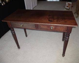 Antique 2 drawer desk, console