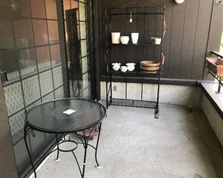 Plant Etagere, Patio Table, Garden Pots
