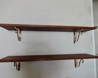 Wood & Brass Shelves