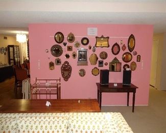 Vintage Mirrors, Desk, Sofa Table, Brass Bar Cart, Bang & Olufsen Speakers