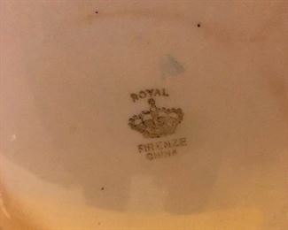 Royal Firenze china (Firenze is FLORANCE in English, as in FLORANCE, ITALY) (See? I know stuff)
