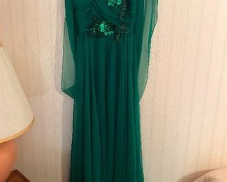 With yellow feathers in her hair