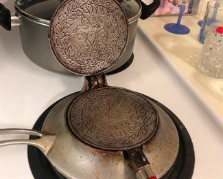 medieval metal bed warmer