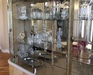Lots of glass ware and stemware.