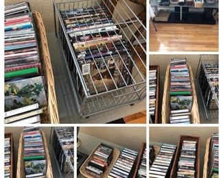 cd, cassette, DVD collage