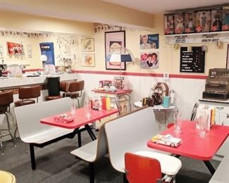 Welcome to my diner! Bar stools and round table and chairs are not included in sale