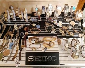 Pay no attention to the Seiko sign, just a display I purchase when Sears closed... there are some nice high end watches here.