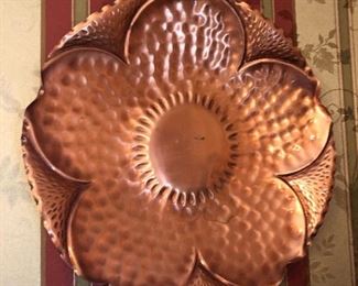 Copper flower wall hanging